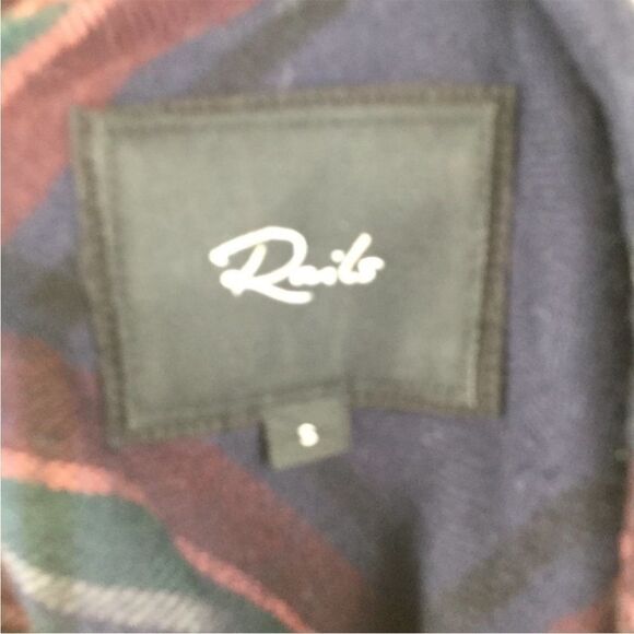 Rails Hunter Marine Rose Teal Plaid Flannel Shirt s - Picture 7 of 11
